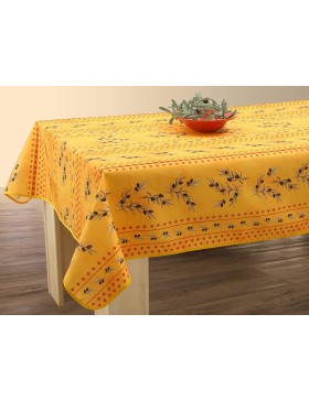 Olivou, schmutzabweisende provenzalische Tischdecke, 100 % Polyester