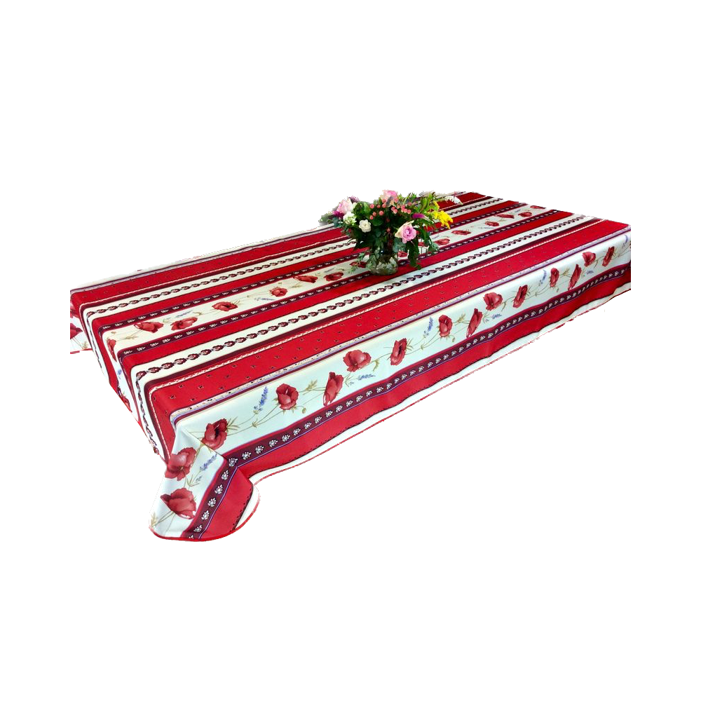 Fleckenabweisende Tischdecke mit Castelanne-Muster, 100 % Polyester