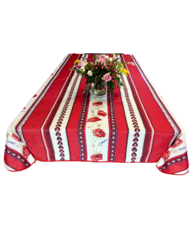 Toalha de mesa antimanchas com estampa Castelanne, 100% poliéster.