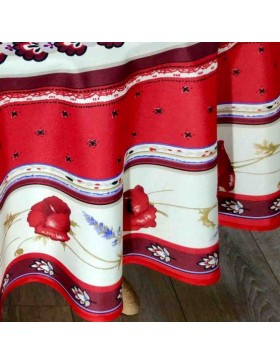 Mantel antimanchas con estampado Castelanne, 100% poliéster