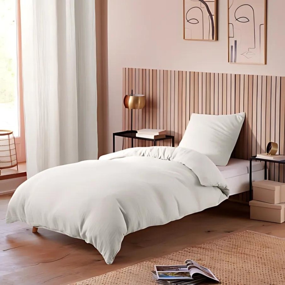 Bettwäscheset aus Baumwollgaze – für Einzelbett – Bettdeckenset 140 x 200 cm