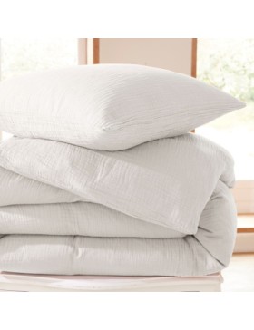 Bettwäscheset aus Baumwollgaze – für Einzelbett – Bettdeckenset 140 x 200 cm