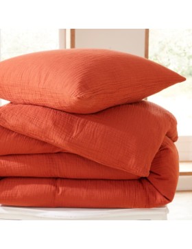 Katoenen gaas beddengoedset - voor eenpersoonsbed - dekbedset 140x200cm
