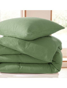 Katoenen gaas beddengoedset - voor eenpersoonsbed - dekbedset 140x200cm