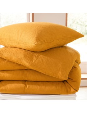 Jogo de cama em gaze de algodão - para cama de solteiro - Capa de edredom 140x200cm