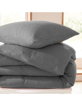 Katoenen gaas beddengoedset - voor eenpersoonsbed - dekbedset 140x200cm