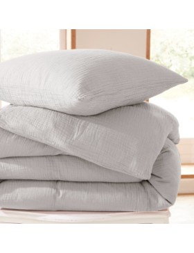 Bettwäscheset aus Baumwollgaze – für Einzelbett – Bettdeckenset 140 x 200 cm