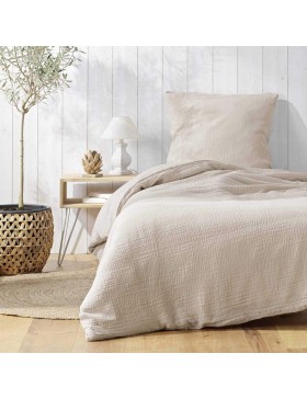 Bettwäscheset aus Baumwollgaze – für Einzelbett – Bettdeckenset 140 x 200 cm