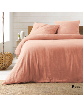 Completo letto in garza di cotone 240x260cm_