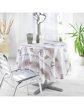 Toalha de mesa provençal resistente a manchas, charme natural, 100% poliéster.