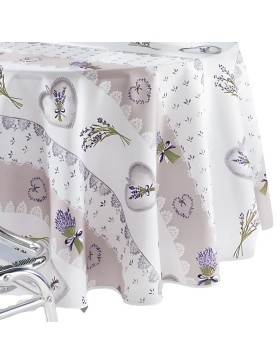 Nappe Provençale Anti-Tâche Charme Naturel 100% Polyester