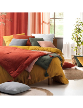 Completo letto in garza di cotone 240 x 220 cm