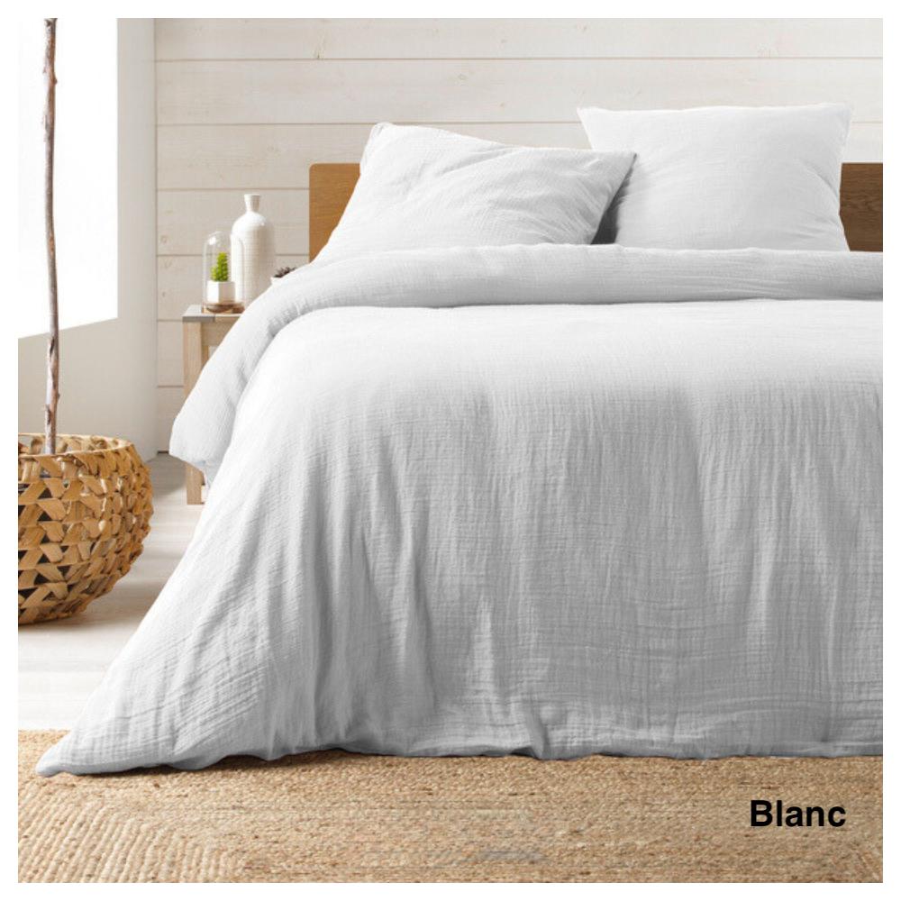 Juego de cama de gasa de algodón 240 x 220 cm