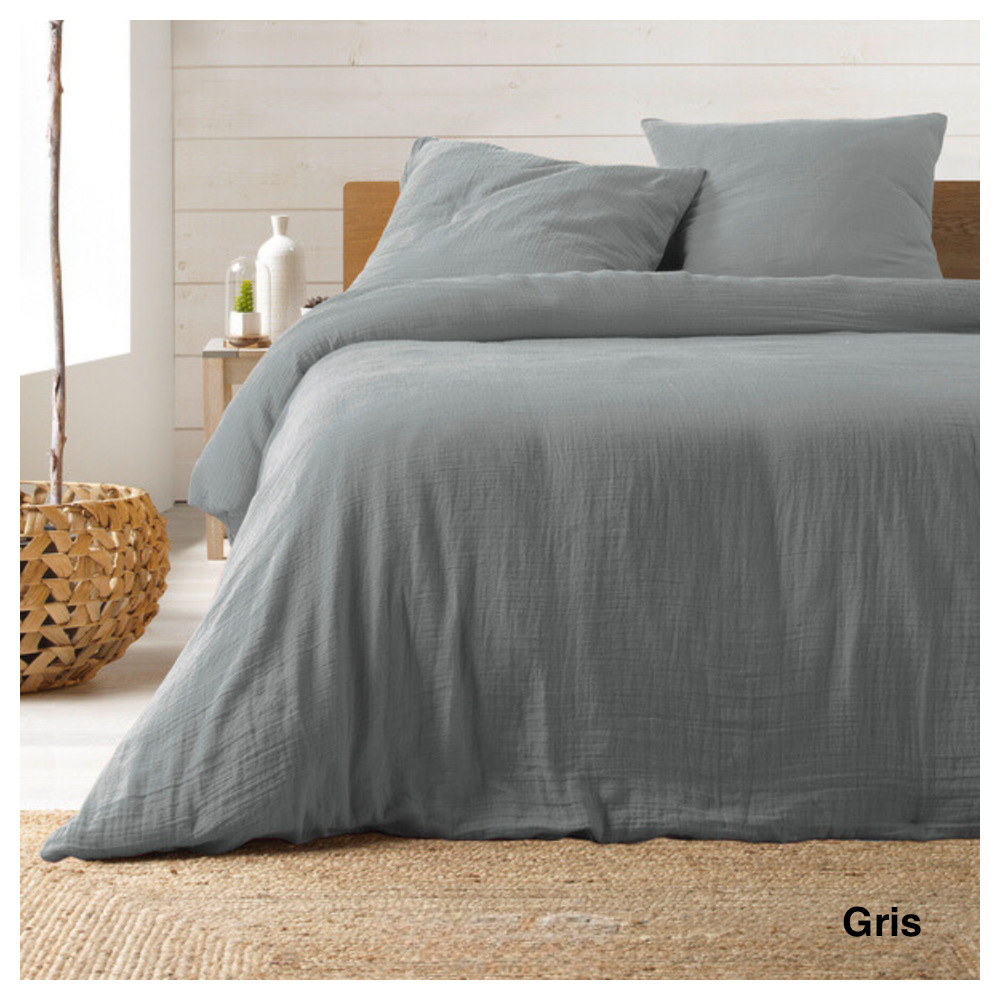 Juego de cama de gasa de algodón 240 x 220 cm