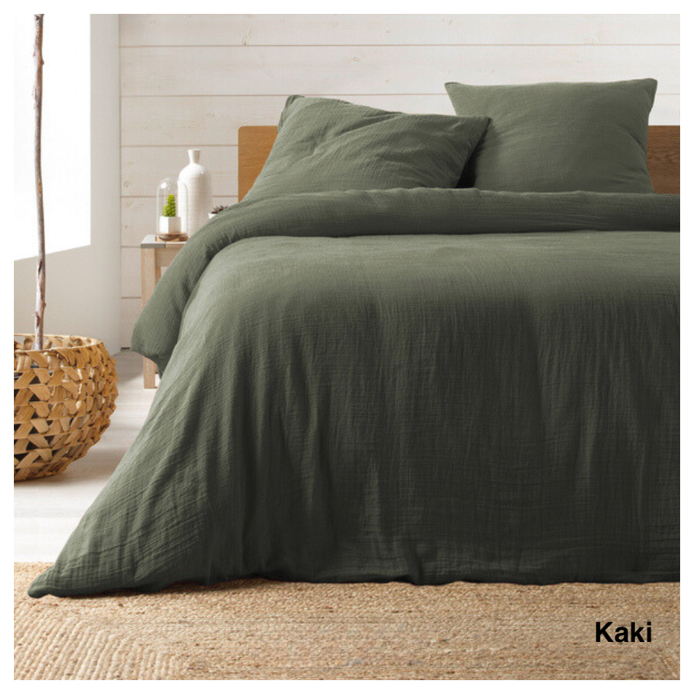 Jogo de roupa de cama em gaze de algodão, 240 x 220 cm