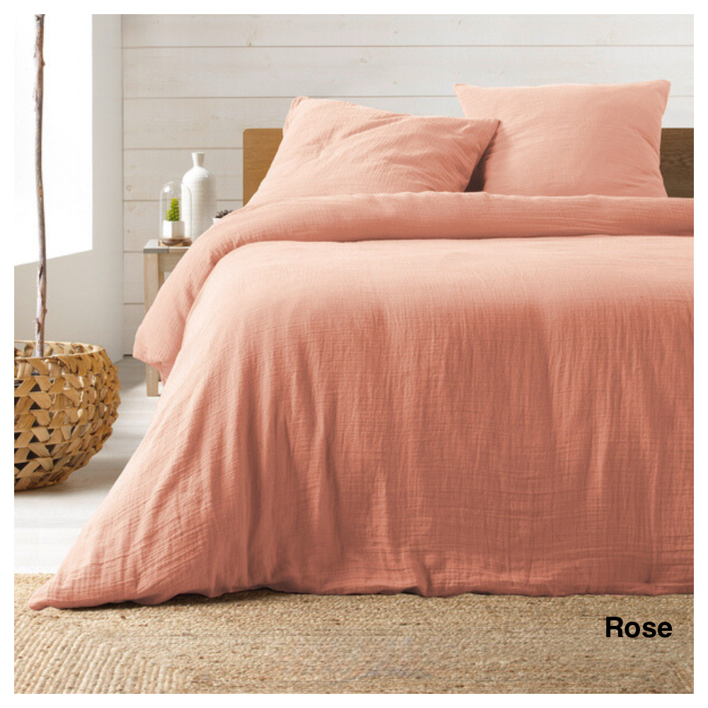 Juego de cama de gasa de algodón 240 x 220 cm