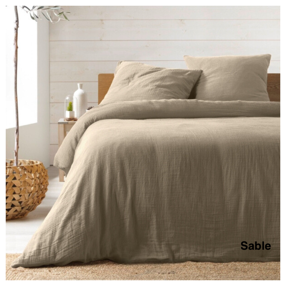 Juego de cama de gasa de algodón 240 x 220 cm