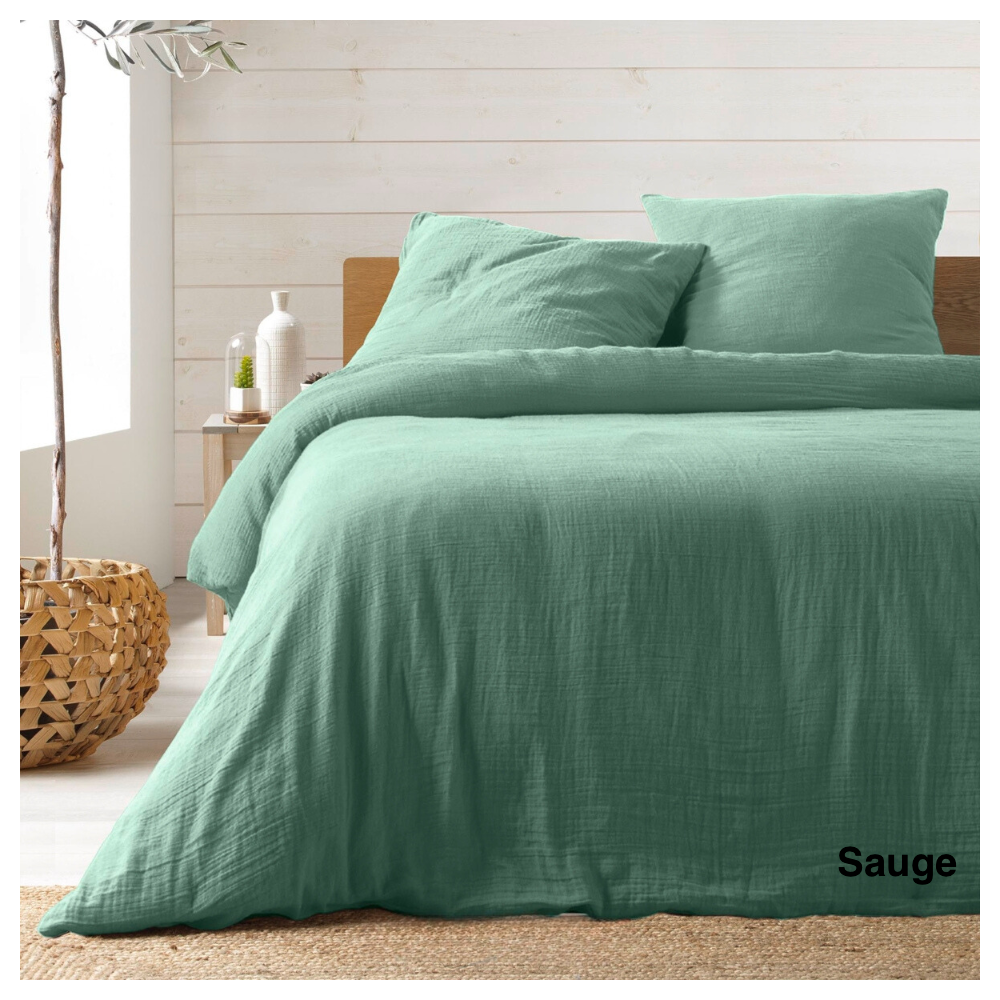 Juego de cama de gasa de algodón 240 x 220 cm