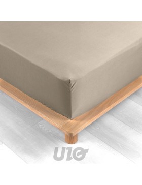 Sábana bajera ajustable de percal - Bolsillo de 30 cm