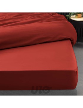 Sábana bajera ajustable de percal - Bolsillo de 30 cm