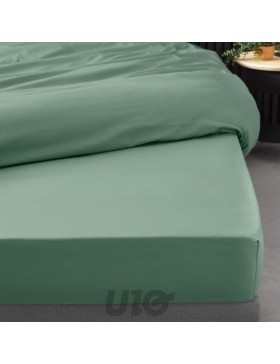 Sábana bajera ajustable de percal - Bolsillo de 30 cm