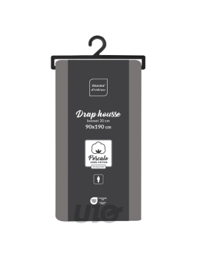 Lenzuolo con angoli in percalle - tasca da 30 cm