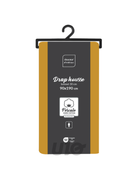 Lenzuolo con angoli in percalle - tasca da 30 cm