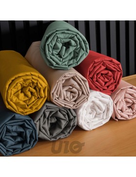 Lençol de percal com elástico - bolso de 30 cm