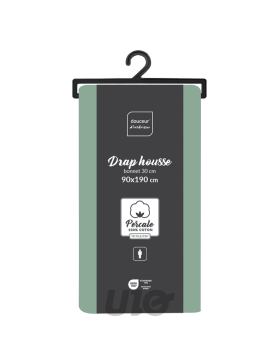 Lenzuolo con angoli in percalle - tasca da 30 cm