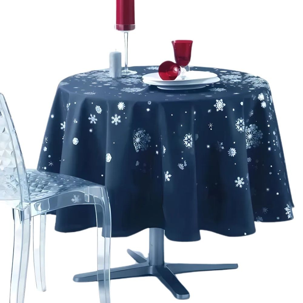 Promo Linnen Rond Vuilafstotend Kersttafelkleed - Constellation