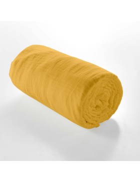 Sábana ajustable de gasa de algodón - Bolsillo de 30 cm de profundidad - Varios tamaños - Varios colores