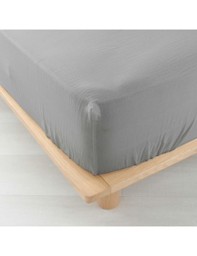 Lenzuolo con angoli in garza di cotone - Tasca profonda 30 cm - Varie misure - Vari colori