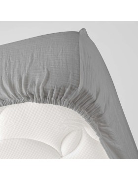 Lenzuolo con angoli in garza di cotone - Tasca profonda 30 cm - Varie misure - Vari colori