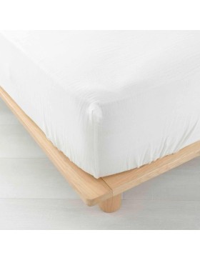 Lenzuolo con angoli in garza di cotone - Tasca profonda 30 cm - Varie misure - Vari colori