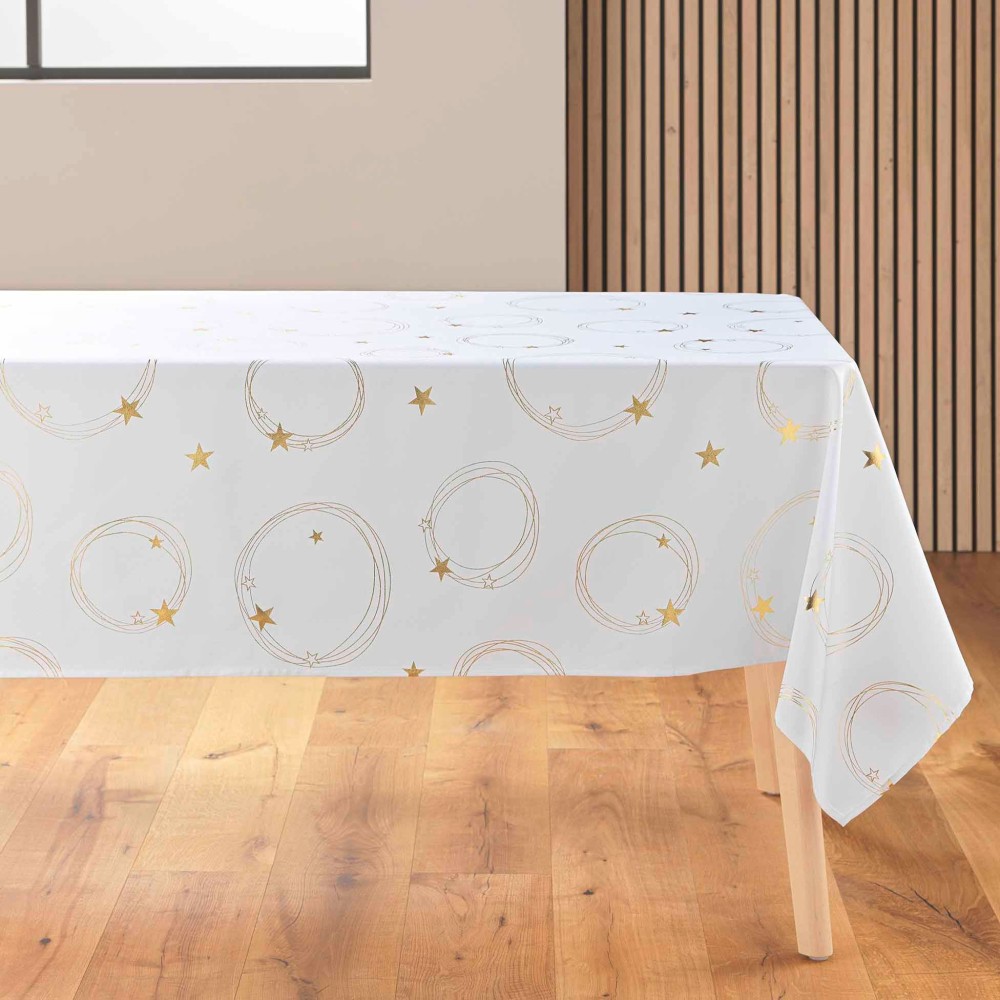 Tafelkleed – Vlekbestendig / Kreukvrij – Ideaal voor eindejaarsfeesten, Kerstmis, Verjaardagen – Metallic Ster