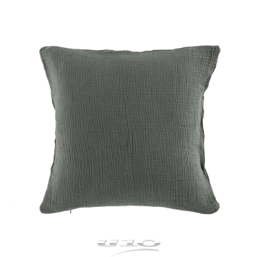 Coussins en Gaze de coton Anthracite 40 x 40 cm