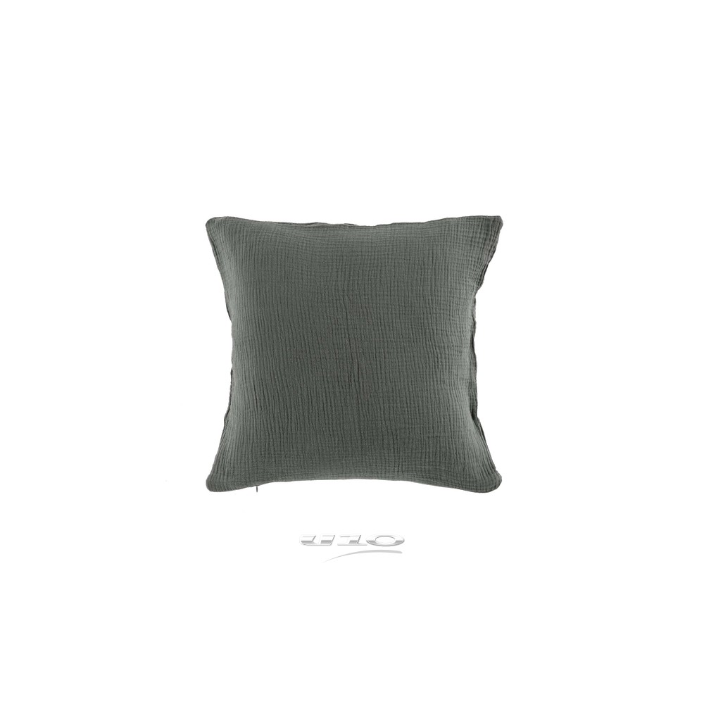 Coussins en Gaze de coton Anthracite 40 x 40 cm Coussins en Gaze de coton Anthracite 40 x 40 cm