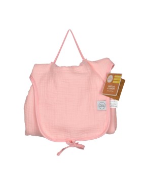 Materassino fasciatoio portatile 44x75 cm - Garza di cotone + spugna con maniglia