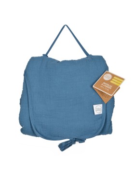 Materassino fasciatoio portatile 44x75 cm - Garza di cotone + spugna con maniglia