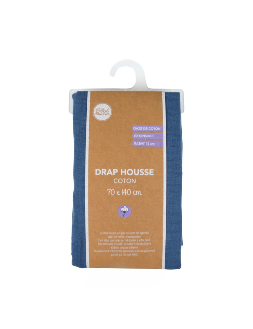 Drap-Housse Bébé 100% Gaze de Coton – Doux, Respirant et Facile à Entretenir