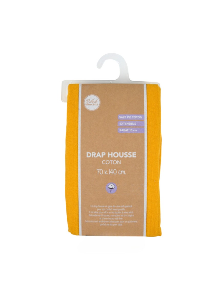 Drap-Housse Bébé 100% Gaze de Coton – Doux, Respirant et Facile à Entretenir_