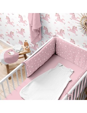 Lençol de bebê com elástico, 100% algodão gaze – Macio, respirável e fácil de cuidar.