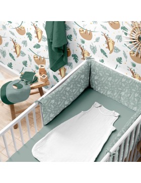 Lençol de bebê com elástico, 100% algodão gaze – Macio, respirável e fácil de cuidar.