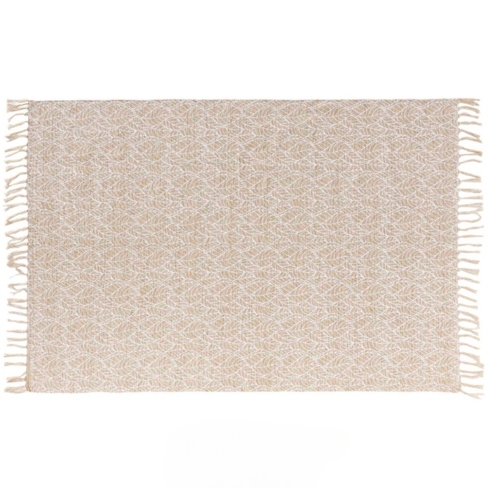 Tapis Rectangulaire 120 x 170 cm - Kalinda Blanc en Coton et Jute