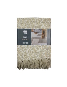 Tapis Rectangulaire 120 x 170 cm - Kalinda Blanc en Coton et Jute