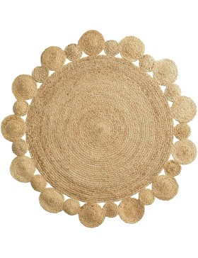 Tapis Rond 120 cm Jute Ajouré Cordou