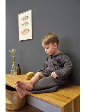 Baby-Bademantel – Baumwollgaze – 100 % Baumwolle