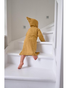 Baby-Bademantel – Baumwollgaze – 100 % Baumwolle