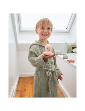 Baby-Bademantel – Baumwollgaze – 100 % Baumwolle