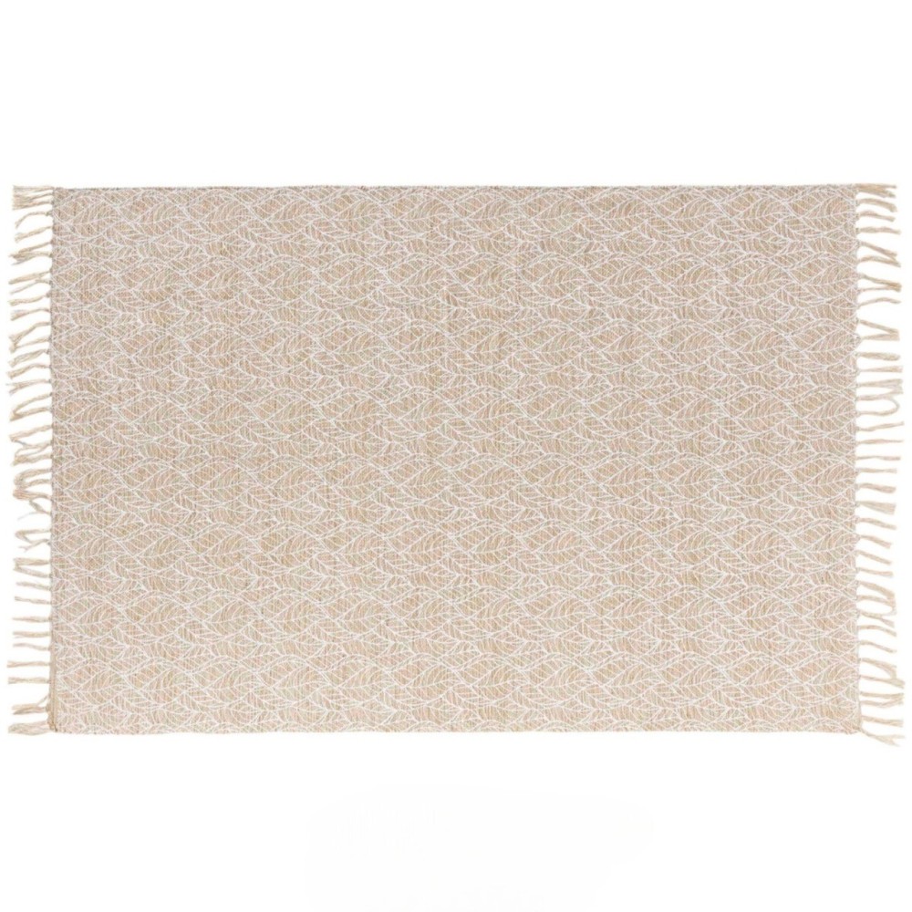 Rechthoekig vloerkleed 120 x 170 cm - Kalinda Wit in katoen en jute_